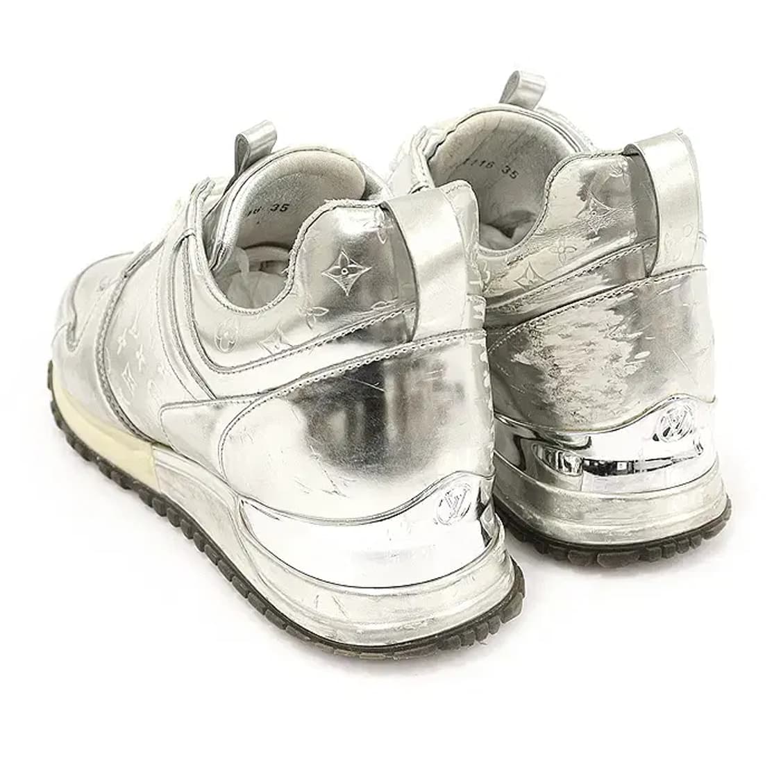 루이비통 메탈릭 실버 런 어웨이 여성 스니커즈 35 CO40517LV 상품이미지4