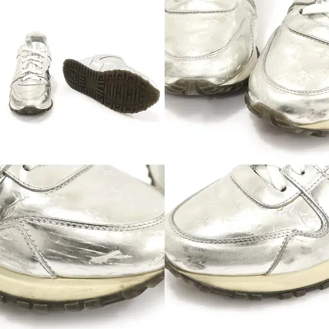 루이비통 메탈릭 실버 런 어웨이 여성 스니커즈 35 CO40517LV 상품이미지5