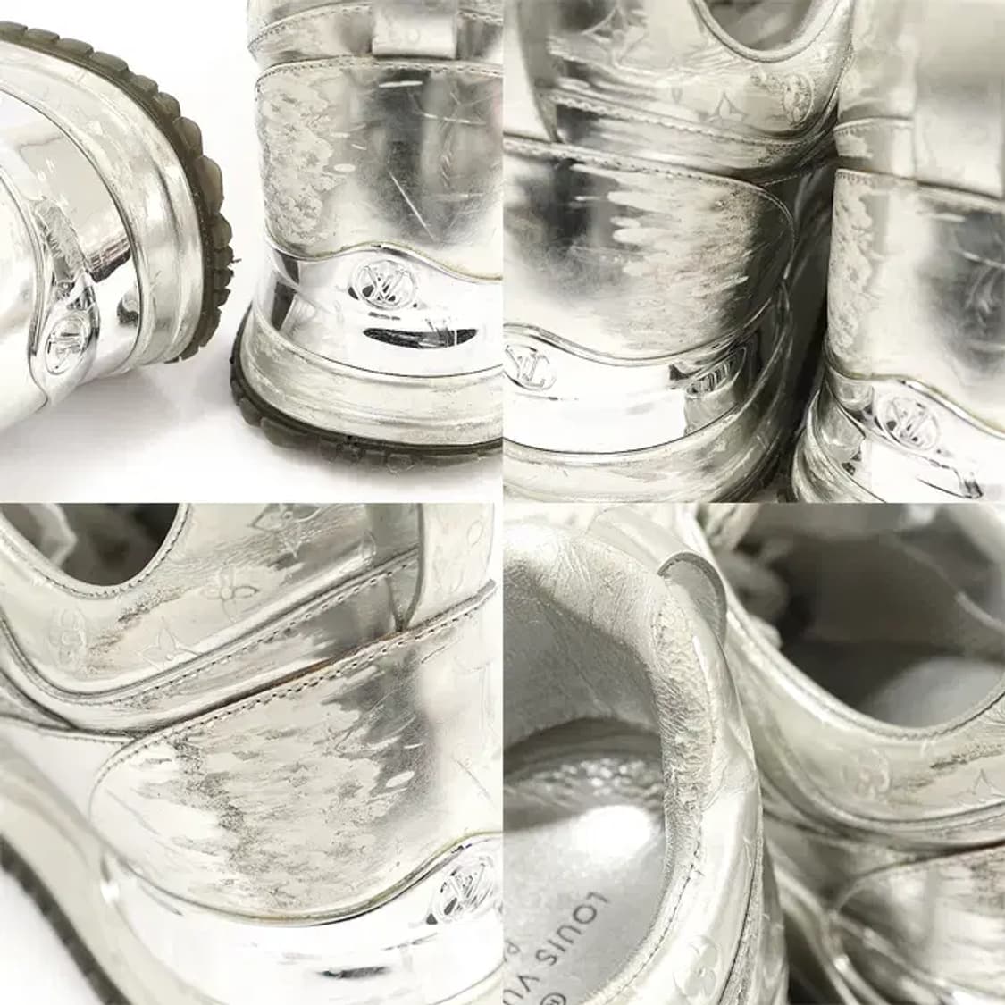 루이비통 메탈릭 실버 런 어웨이 여성 스니커즈 35 CO40517LV 상품이미지6