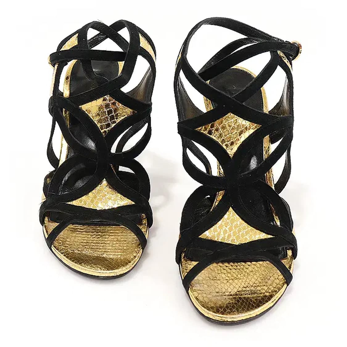 루이비통 메탈릭 골드 스웨이드 스트랩 여성샌들 35 CO78416LV 상품이미지1