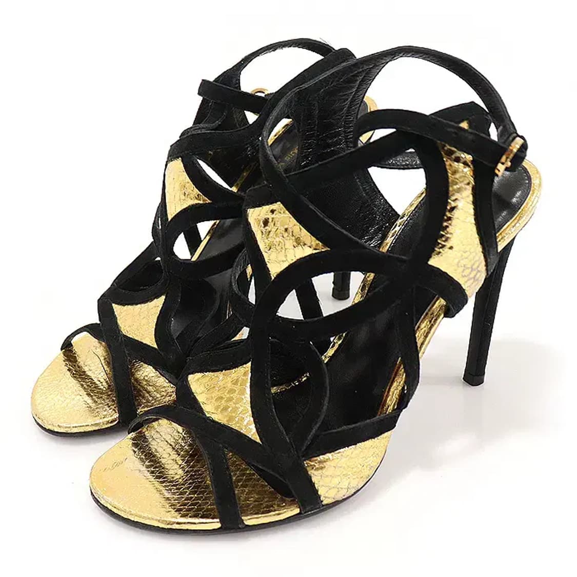 루이비통 메탈릭 골드 스웨이드 스트랩 여성샌들 35 CO78416LV 상품이미지2