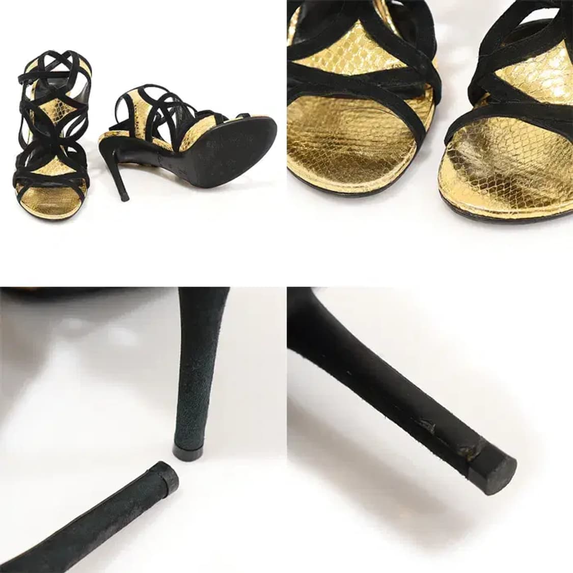 루이비통 메탈릭 골드 스웨이드 스트랩 여성샌들 35 CO78416LV 상품이미지5