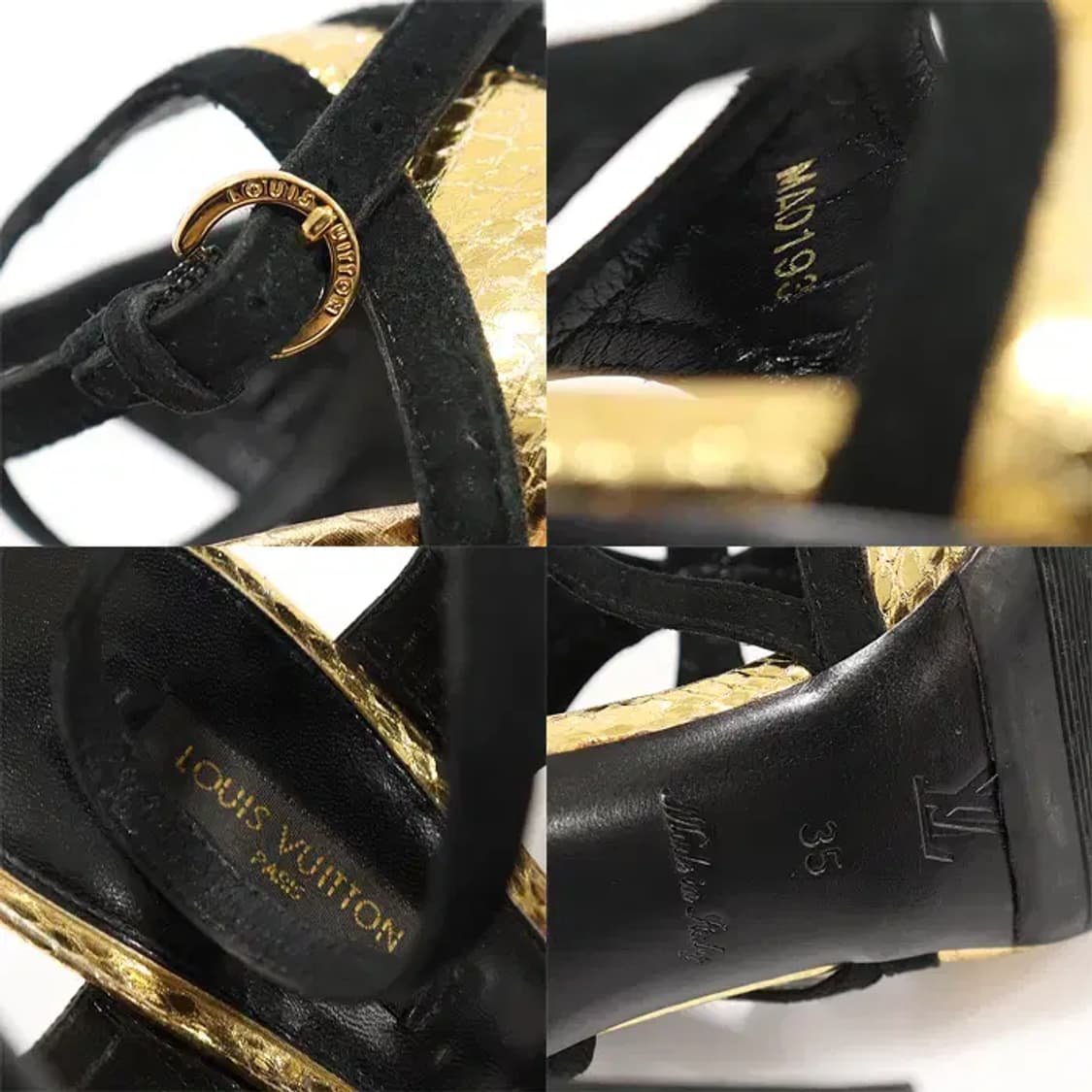 루이비통 메탈릭 골드 스웨이드 스트랩 여성샌들 35 CO78416LV 상품이미지7