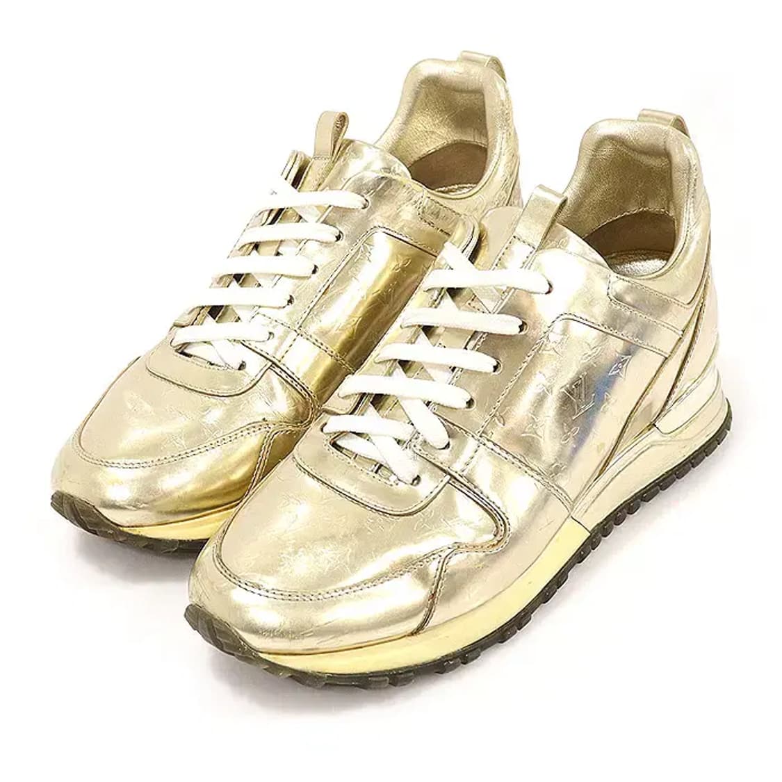 루이비통 메탈릭 골드 런 어웨이 여성 스니커즈 37 CO28105LV 상품이미지2
