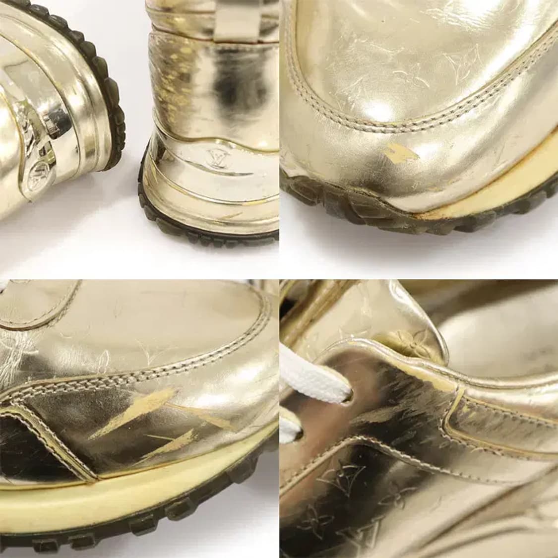 루이비통 메탈릭 골드 런 어웨이 여성 스니커즈 37 CO28105LV 상품이미지6