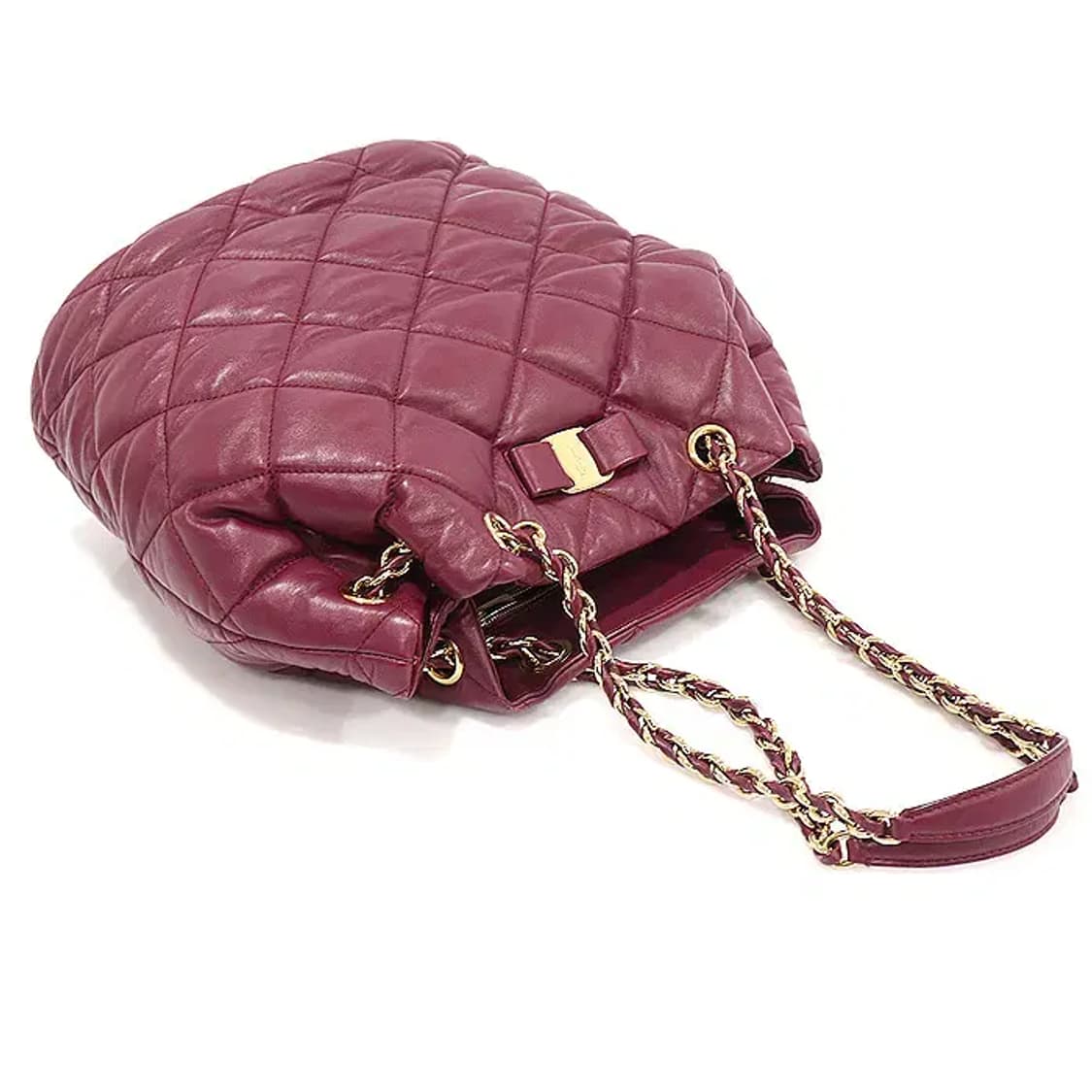 페라가모  21 E974 버건디 나파 퀄팅 버킷 숄더백 EP84110FE 상품이미지3