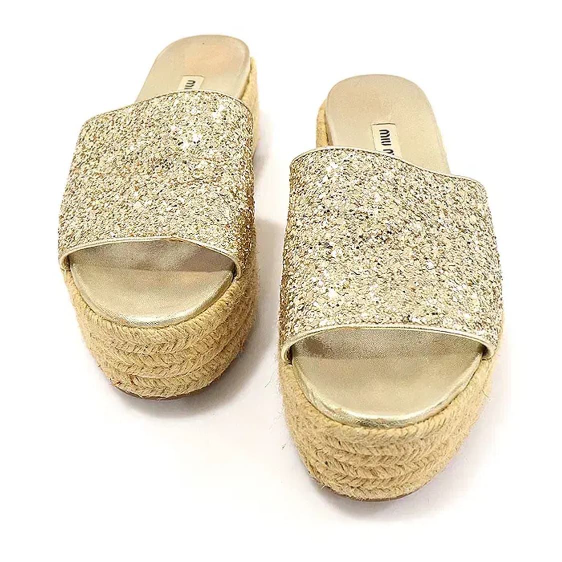 미우미우 5XX047 글리터 에스파듀 플랫폼 여성샌들 CO16075MIU 상품이미지1