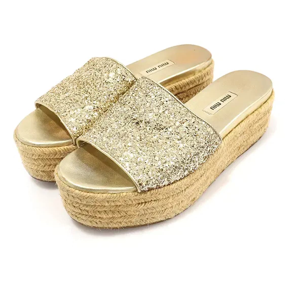 미우미우 5XX047 글리터 에스파듀 플랫폼 여성샌들 CO16075MIU 상품이미지2