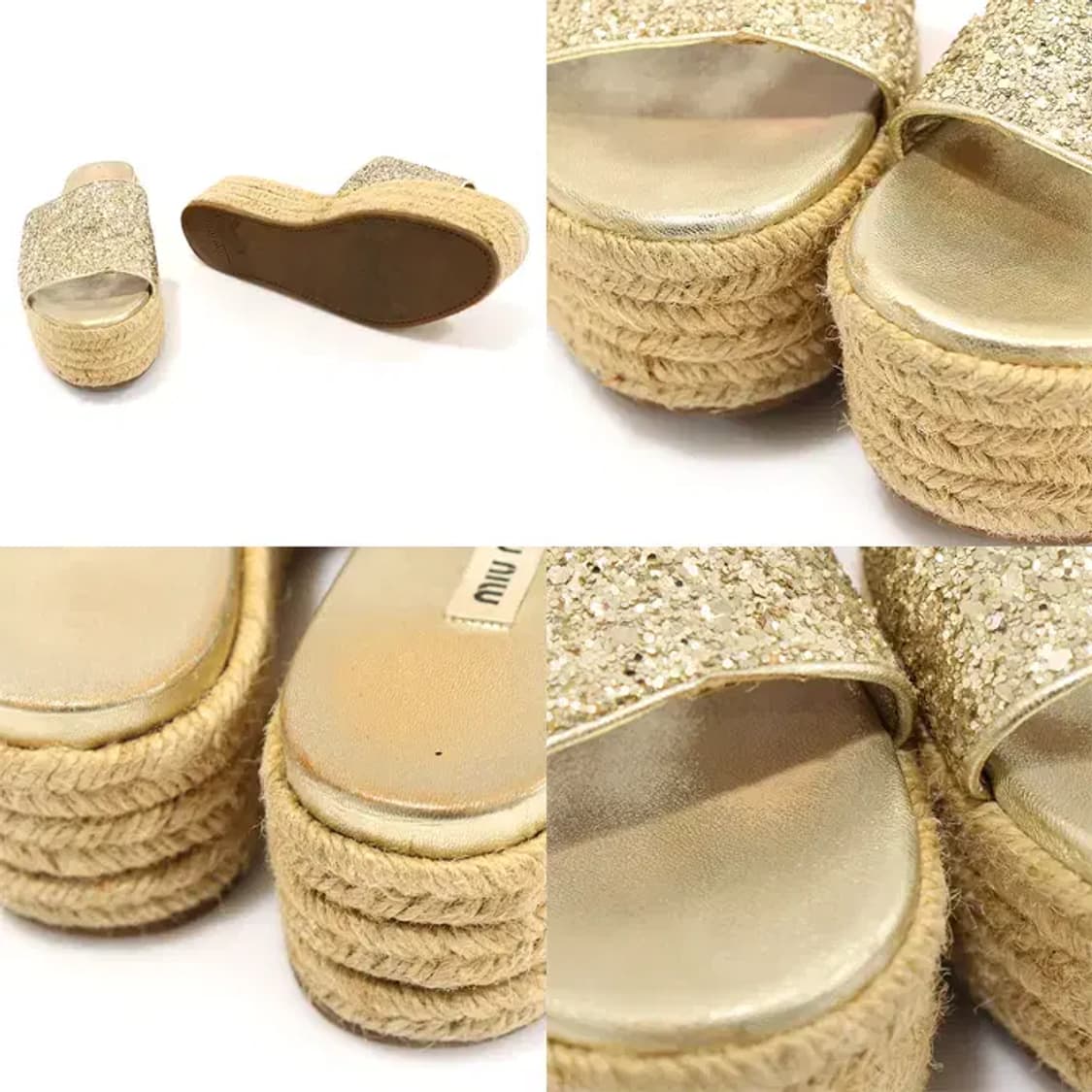 미우미우 5XX047 글리터 에스파듀 플랫폼 여성샌들 CO16075MIU 상품이미지5