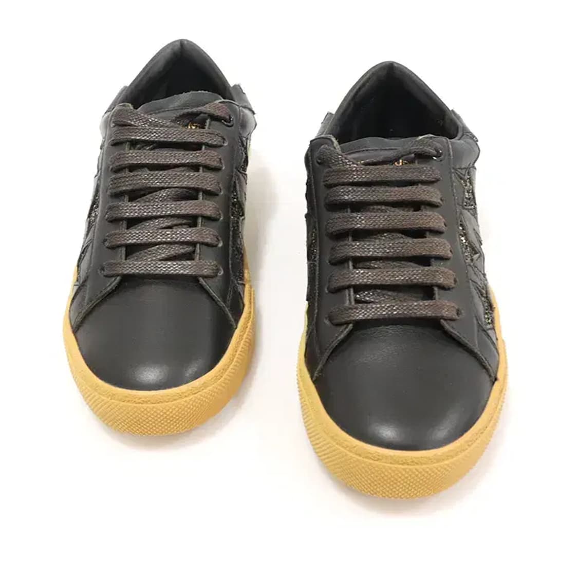 생로랑 527840 블랙 카프스킨 글리터 여성 스니커즈 94217YSLC 상품이미지1