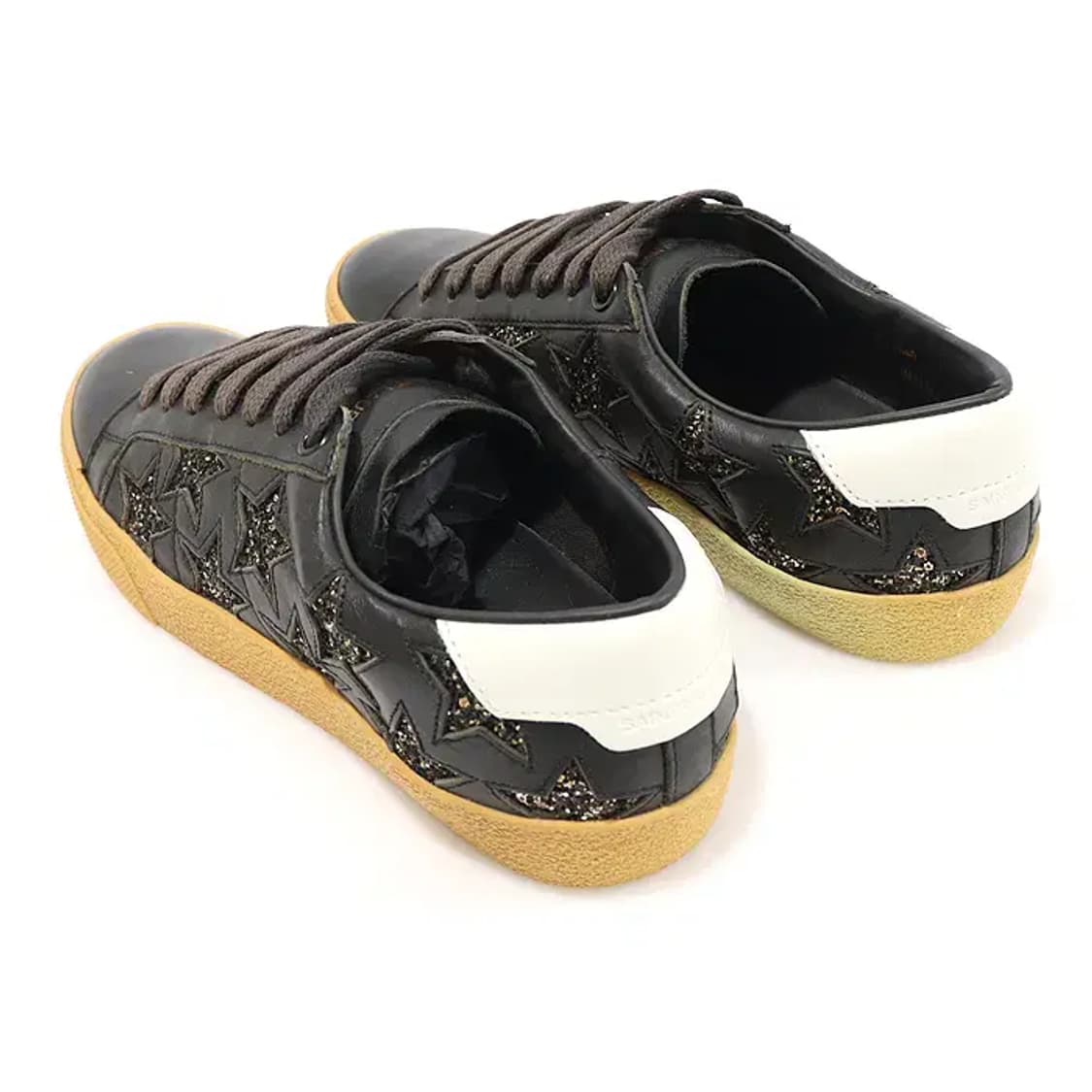 생로랑 527840 블랙 카프스킨 글리터 여성 스니커즈 94217YSLC 상품이미지5