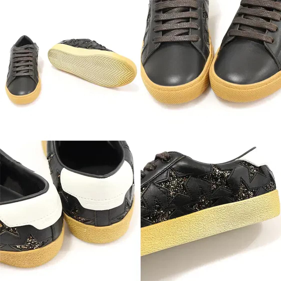 생로랑 527840 블랙 카프스킨 글리터 여성 스니커즈 94217YSLC 상품이미지6