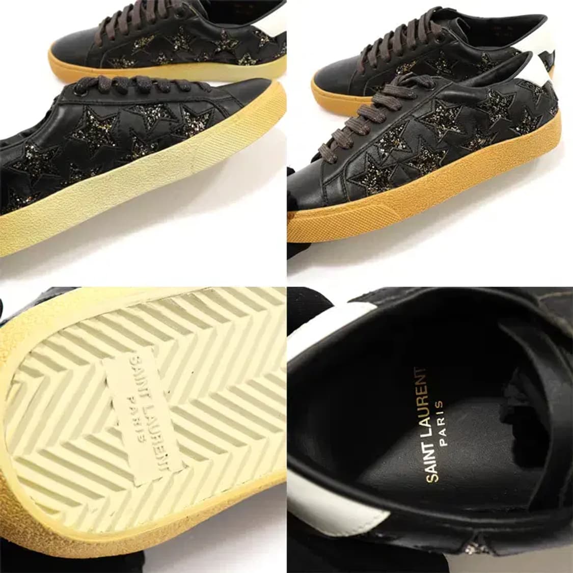 생로랑 527840 블랙 카프스킨 글리터 여성 스니커즈 94217YSLC 상품이미지7