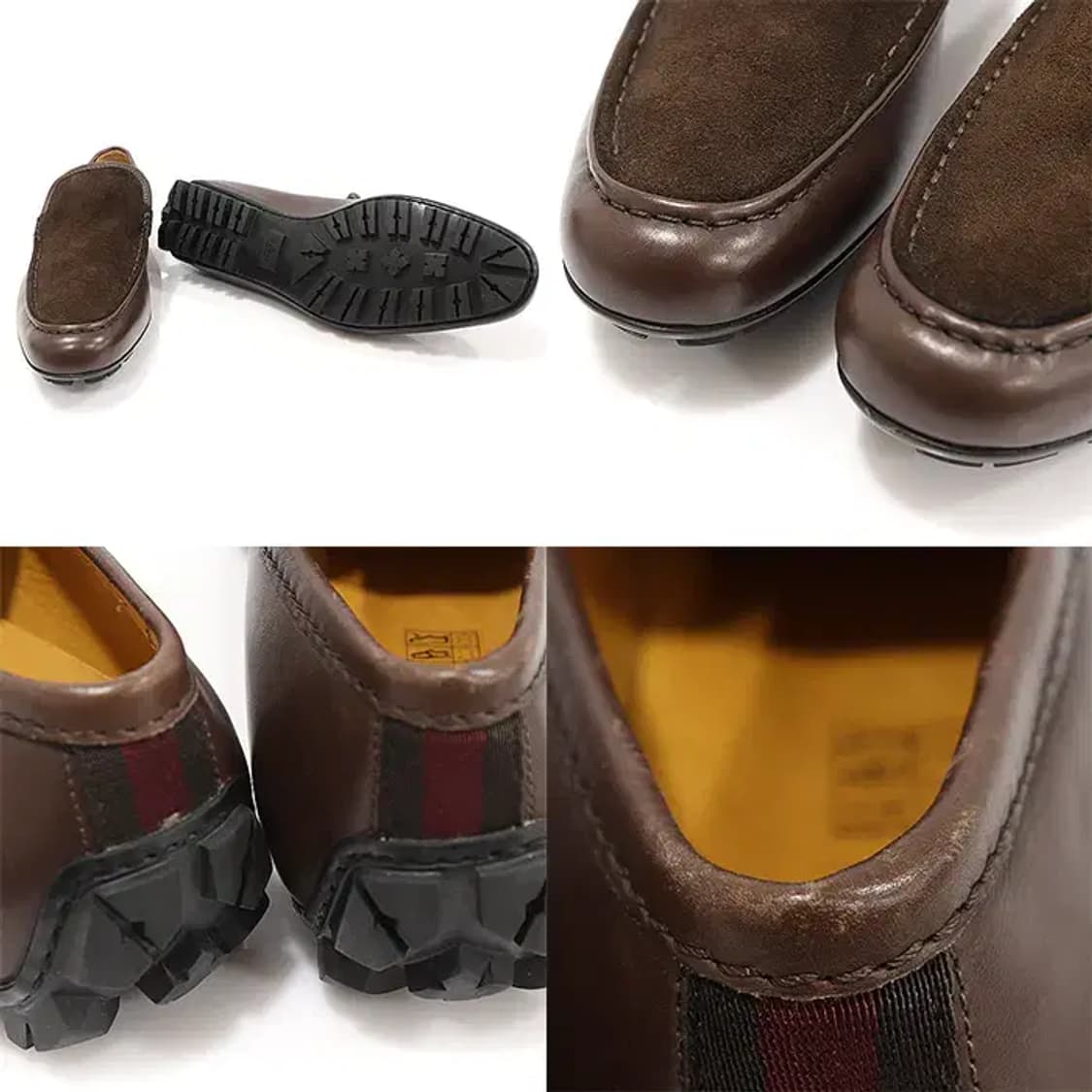 구찌 147764 브라운 스웨이드 드라이빙 남성 로퍼 EP65268GU 상품이미지6