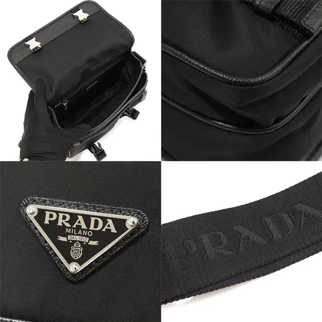 프라다 2VD769 블랙 리나일론 사피아노 크로스백 EP38940PR 상품이미지6