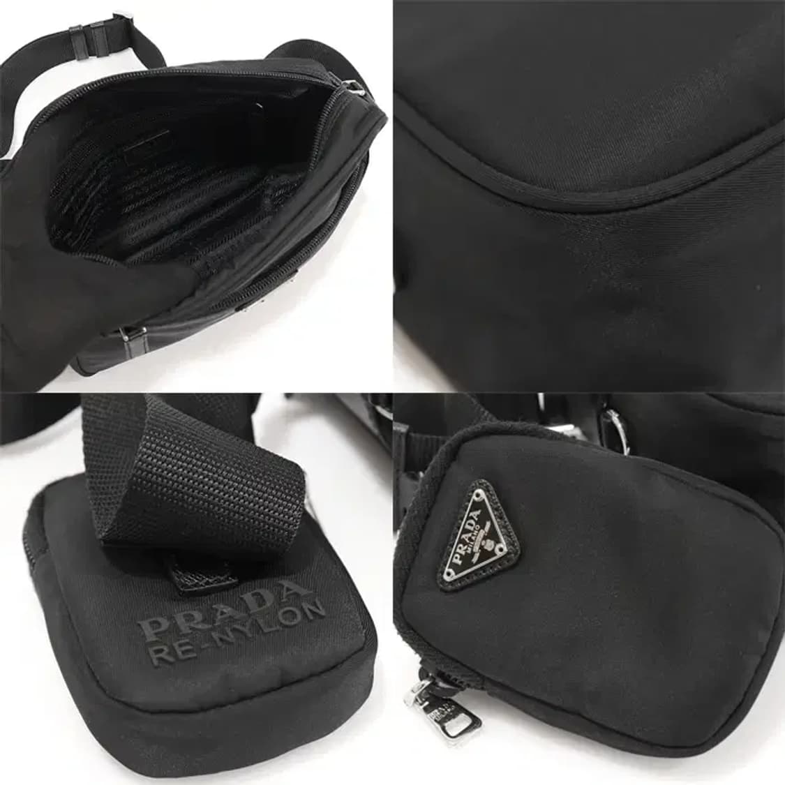 프라다 1BC167 블랙 리나일론 은장 숄더 크로스백 EP85813PR 상품이미지6