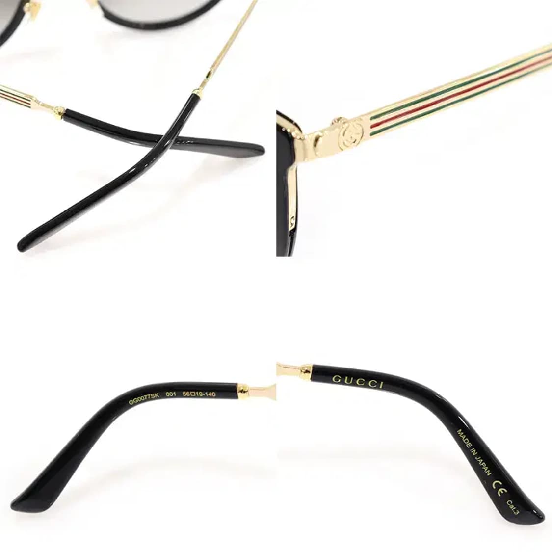 구찌 GG0077SK 블랙 프레임 WEB 장식 선글라스 CO64015GU 상품이미지7