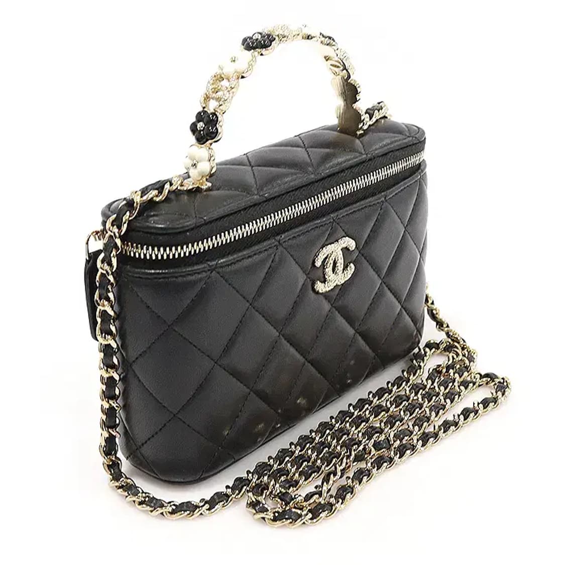 샤넬 AP3576 블랙 램스킨 탑핸들 베니티 케이스 EP98476CH 상품이미지3