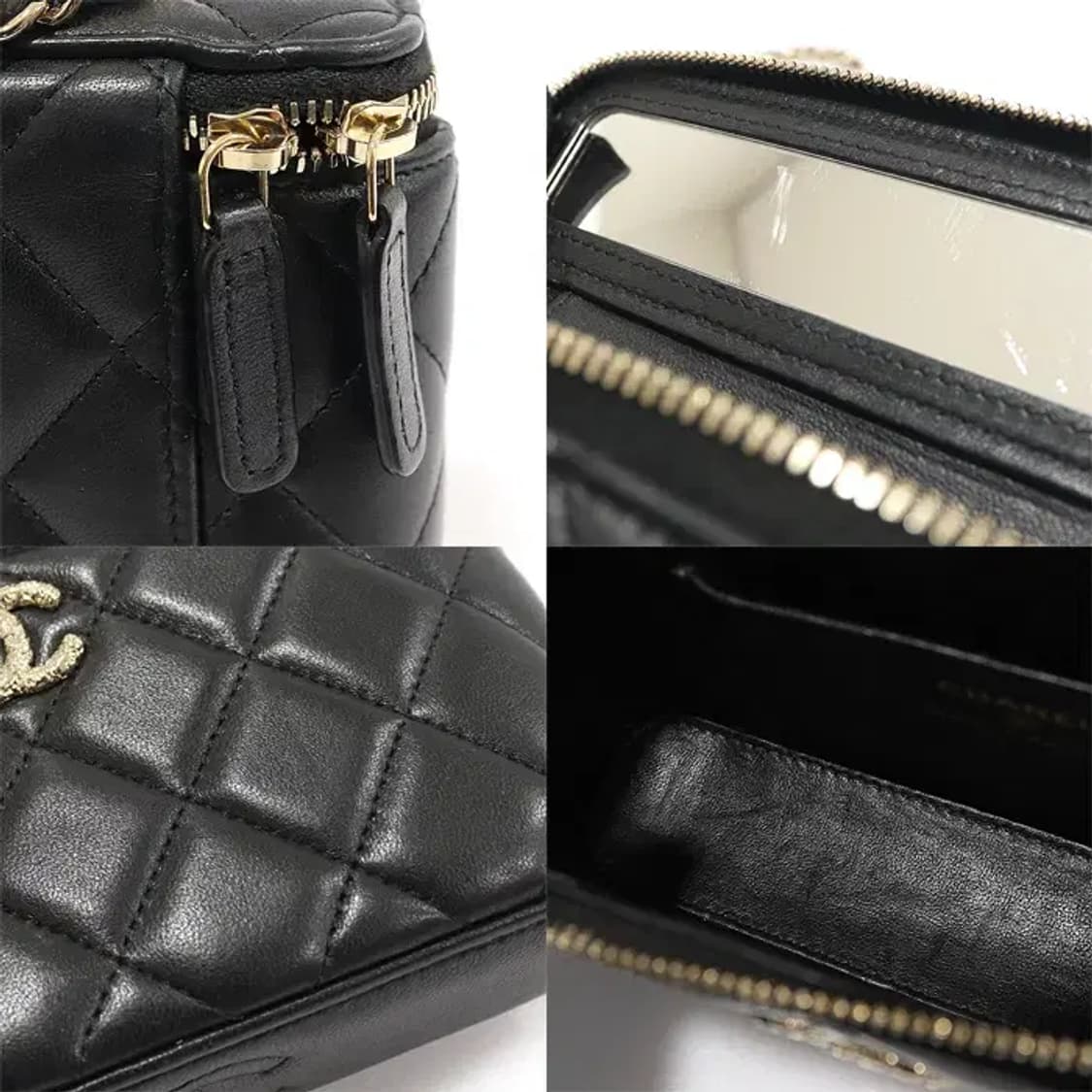 샤넬 AP3576 블랙 램스킨 탑핸들 베니티 케이스 EP98476CH 상품이미지6