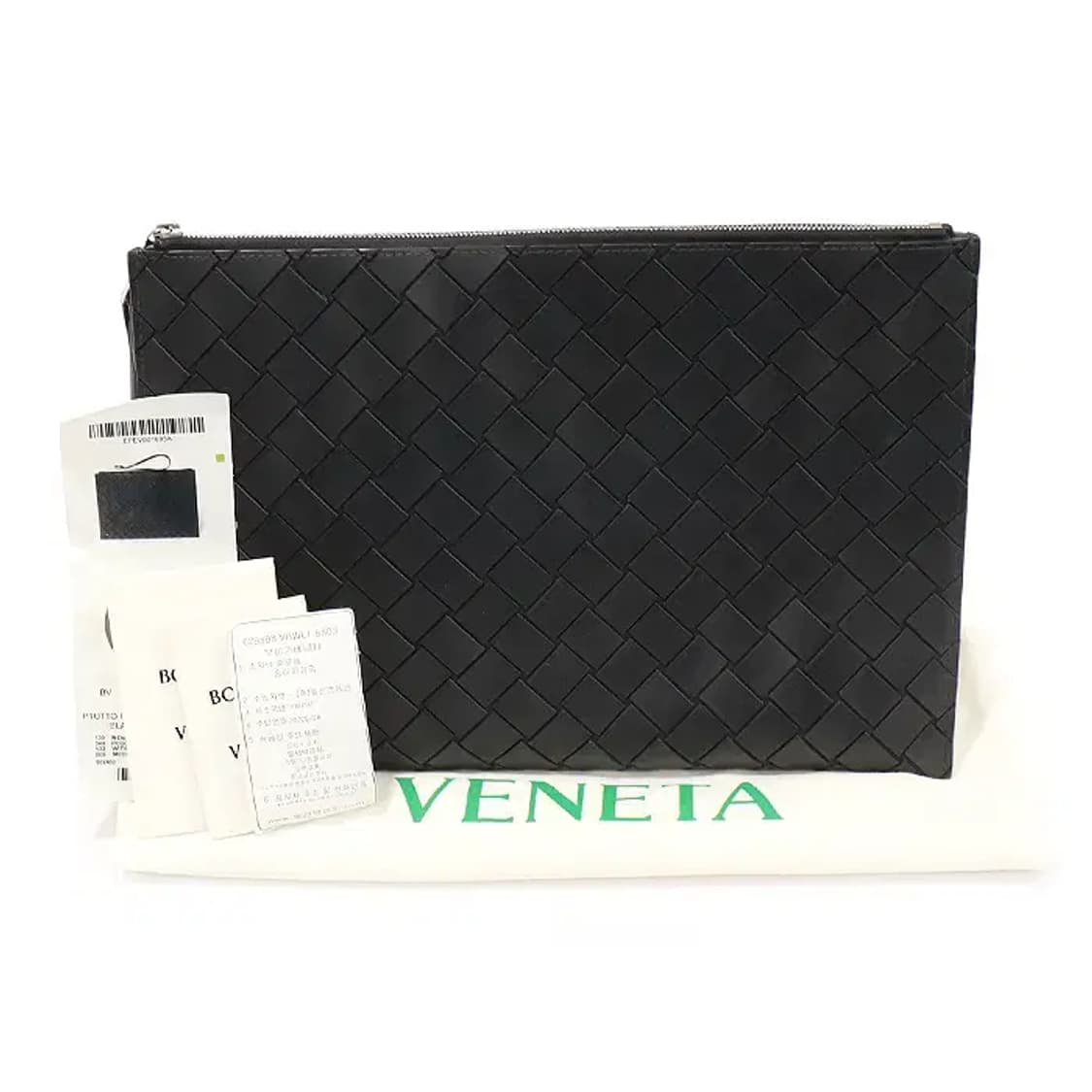 보테가베네타 629898 블랙 러버 미디엄 파우치 EP29003BO 상품이미지2