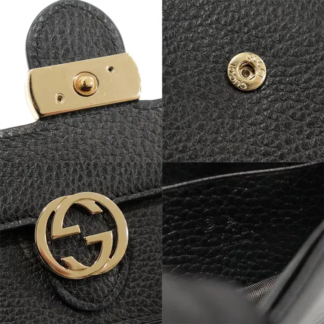 구찌 510314 블랙 레더 체인 미니 클러치 크로스백 EP71465GU 상품이미지7