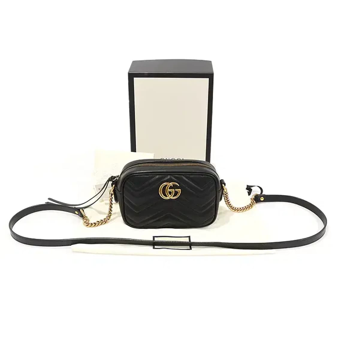 구찌 448065 블랙 GG 마몽 미니 크로스백 EP82563GU 상품이미지2