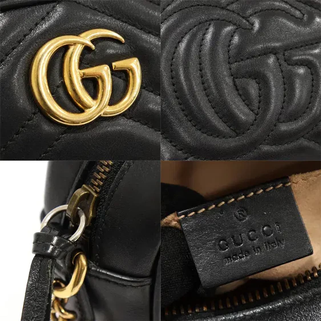 구찌 448065 블랙 GG 마몽 미니 크로스백 EP82563GU 상품이미지7