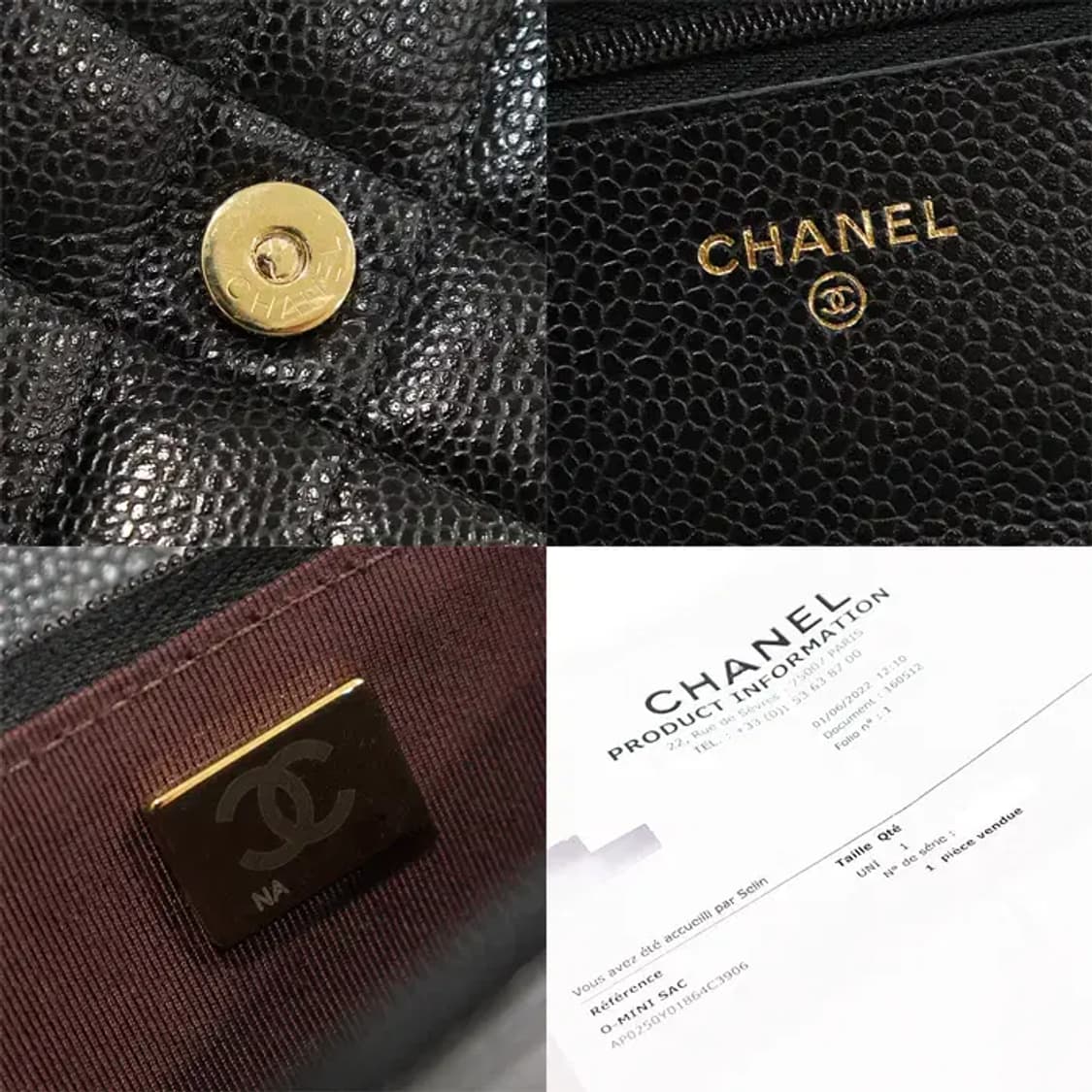 샤넬  AP0250 블랙 캐비어 WOC 체인 크로스백 EP76763CH 상품이미지7