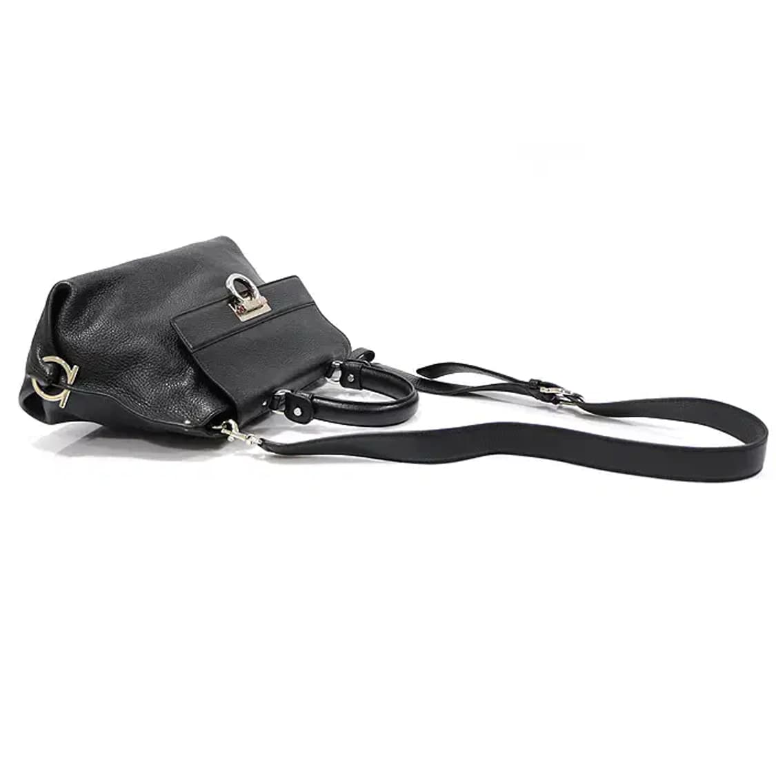 페라가모 21 A896 블랙 카프스킨 은장 소피아 스몰 EP96779FE 상품이미지4