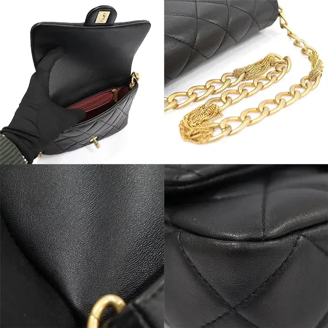 샤넬 AS4231 블랙 램스킨 스몰 플랩 체인 숄더백 EP48707CH 상품이미지6