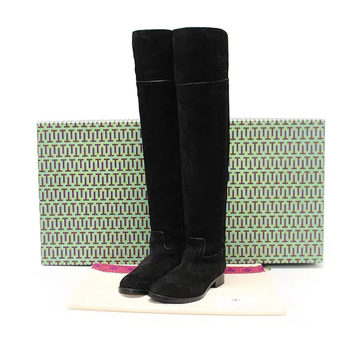 토리버치 32158625 블랙 스웨이드 오버 더 니 롱부츠 60566TB 상품이미지2