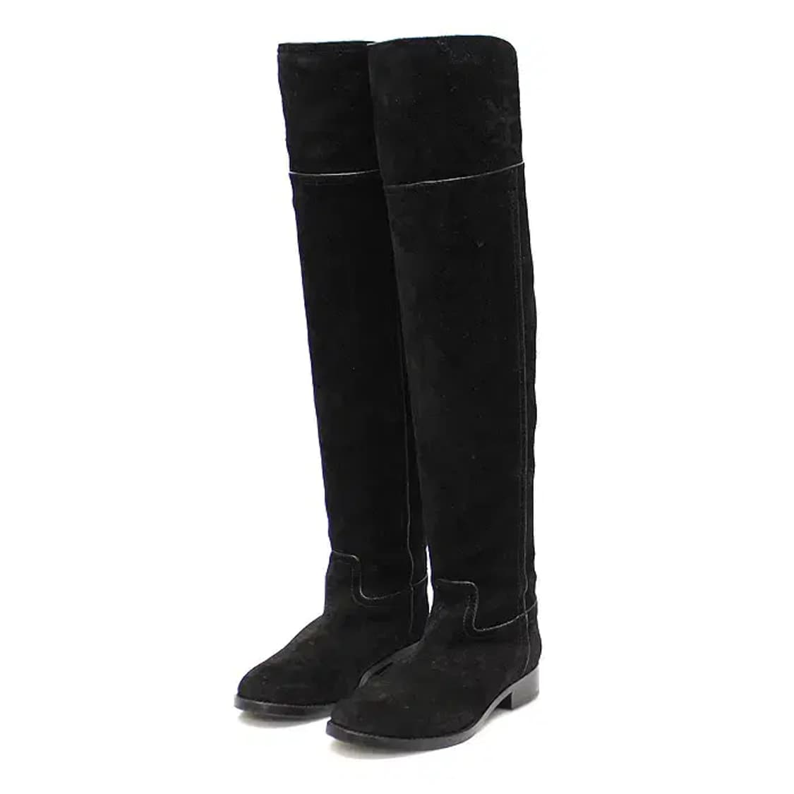 토리버치 32158625 블랙 스웨이드 오버 더 니 롱부츠 60566TB 상품이미지3