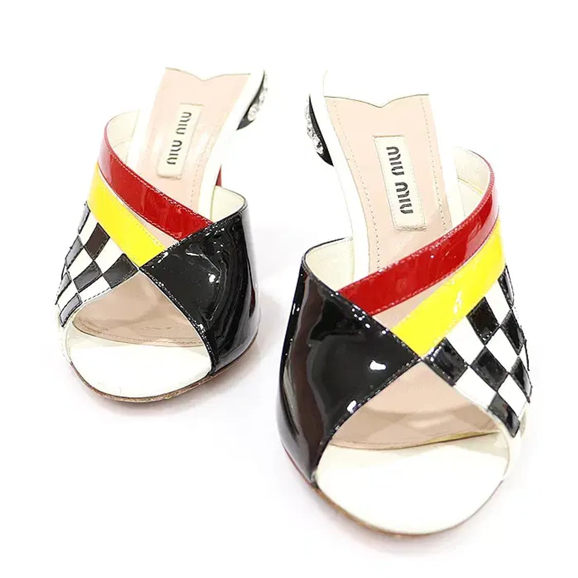 미우미우 5XX290 멀티 컬러 페이던트 오픈토 샌들 CO89284MIU 상품이미지1