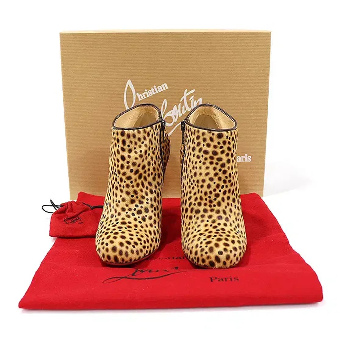 크리스찬루부탱 3120105 레오파드 포니헤어 앵클부츠 CO25477CL 상품이미지2