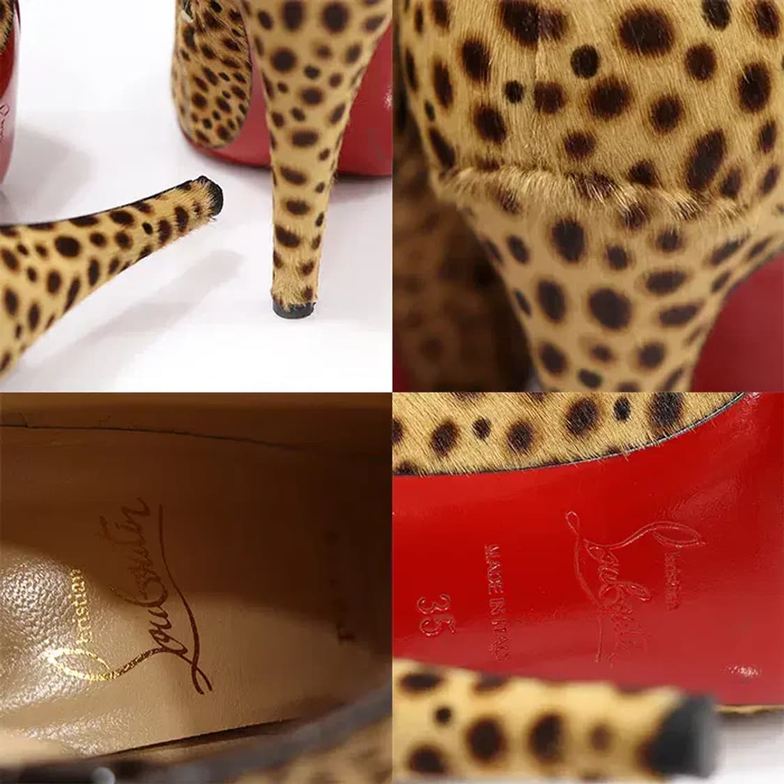 크리스찬루부탱 3120105 레오파드 포니헤어 앵클부츠 CO25477CL 상품이미지7