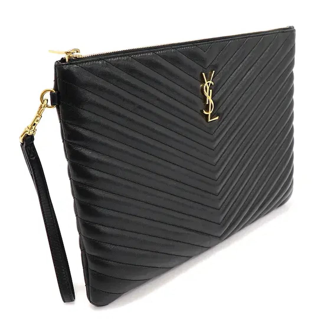 생로랑 440222 블랙 다큐먼트 홀더 스트랩 클러치 EP13342YSL 상품이미지2