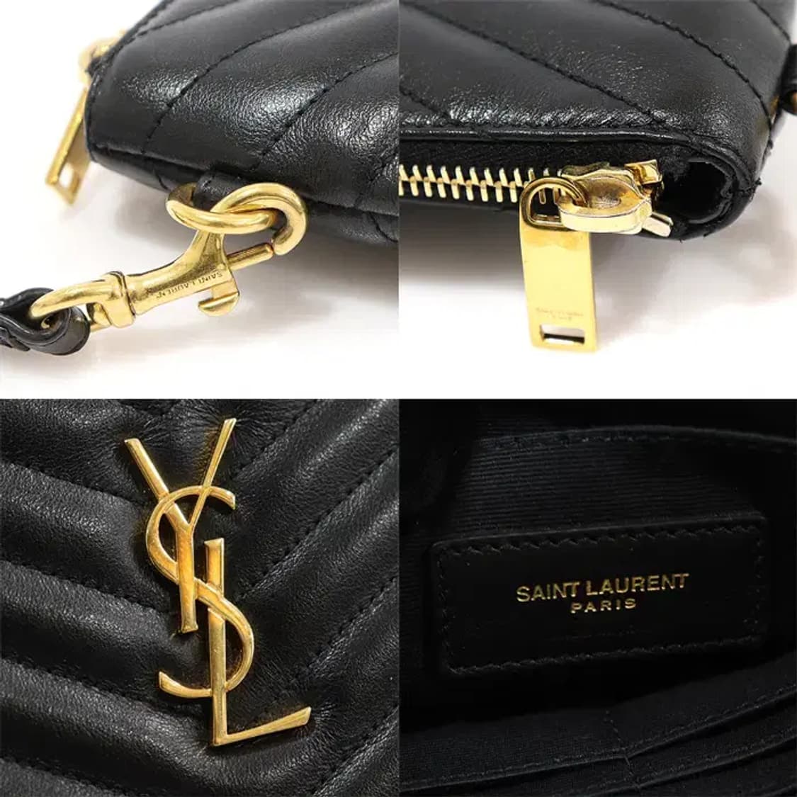 생로랑 440222 블랙 다큐먼트 홀더 스트랩 클러치 EP13342YSL 상품이미지7