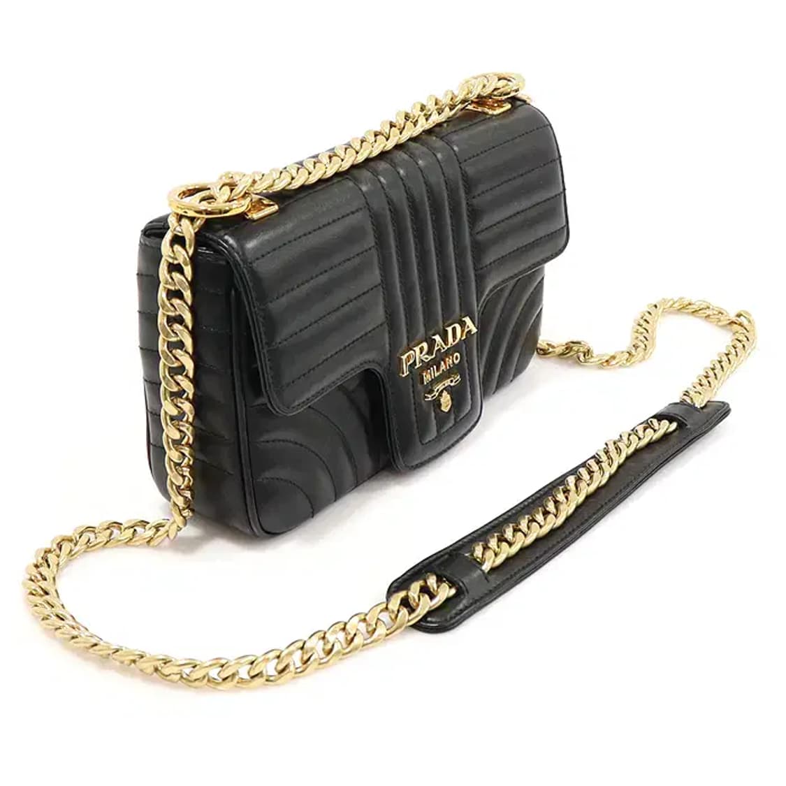 프라다 1BD107 블랙 다이어그램 스몰 체인 숄더백 EP32337PR 상품이미지2
