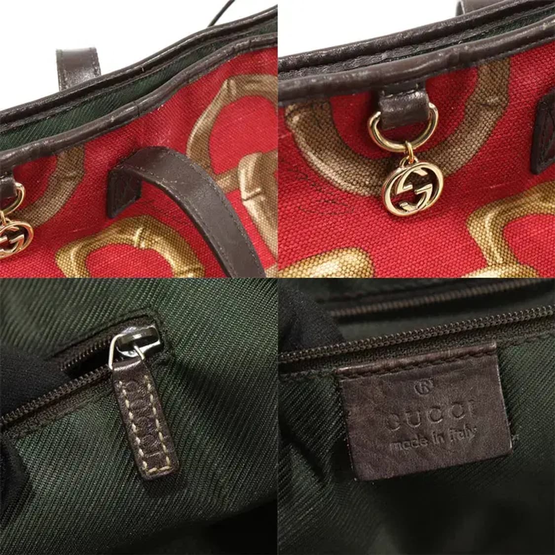 구찌 154402 레드 캔버스 홀스빗 쇼퍼 숄더백 CO64905GU 상품이미지7