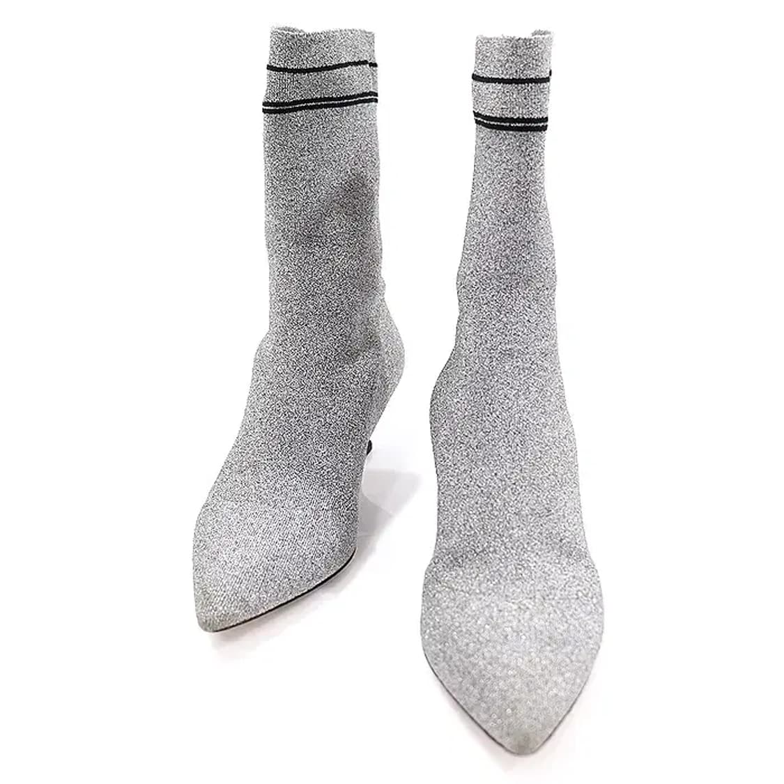 미우미우 5U026C 실버 글리터 니트 삭스 앵클부츠 CO75528MIU 상품이미지1