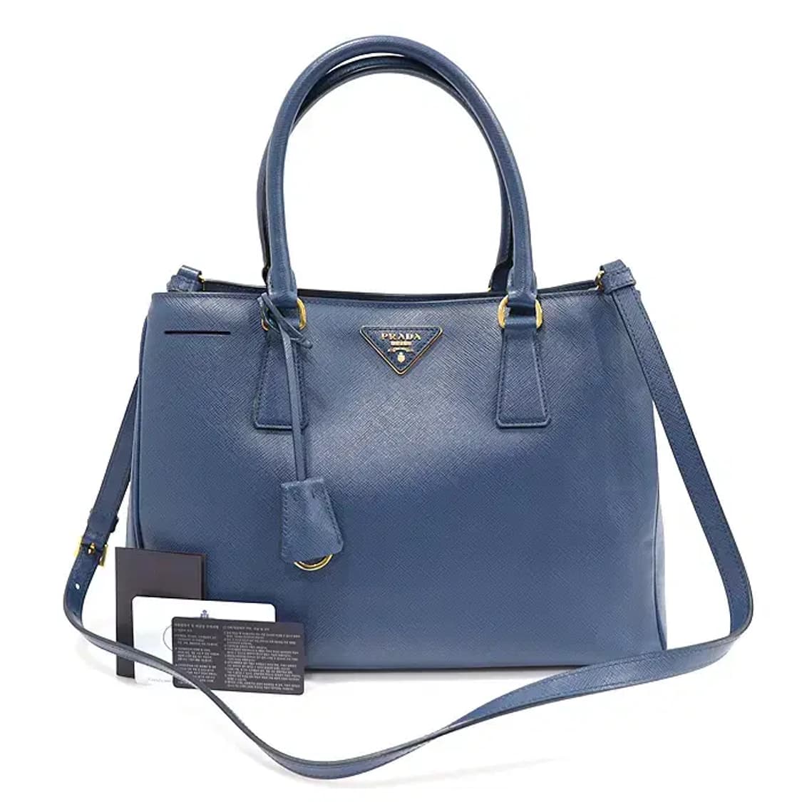 프라다 1BA874 블루 사피아노 럭스 트라이앵글 로고 CO48138PR 상품이미지2