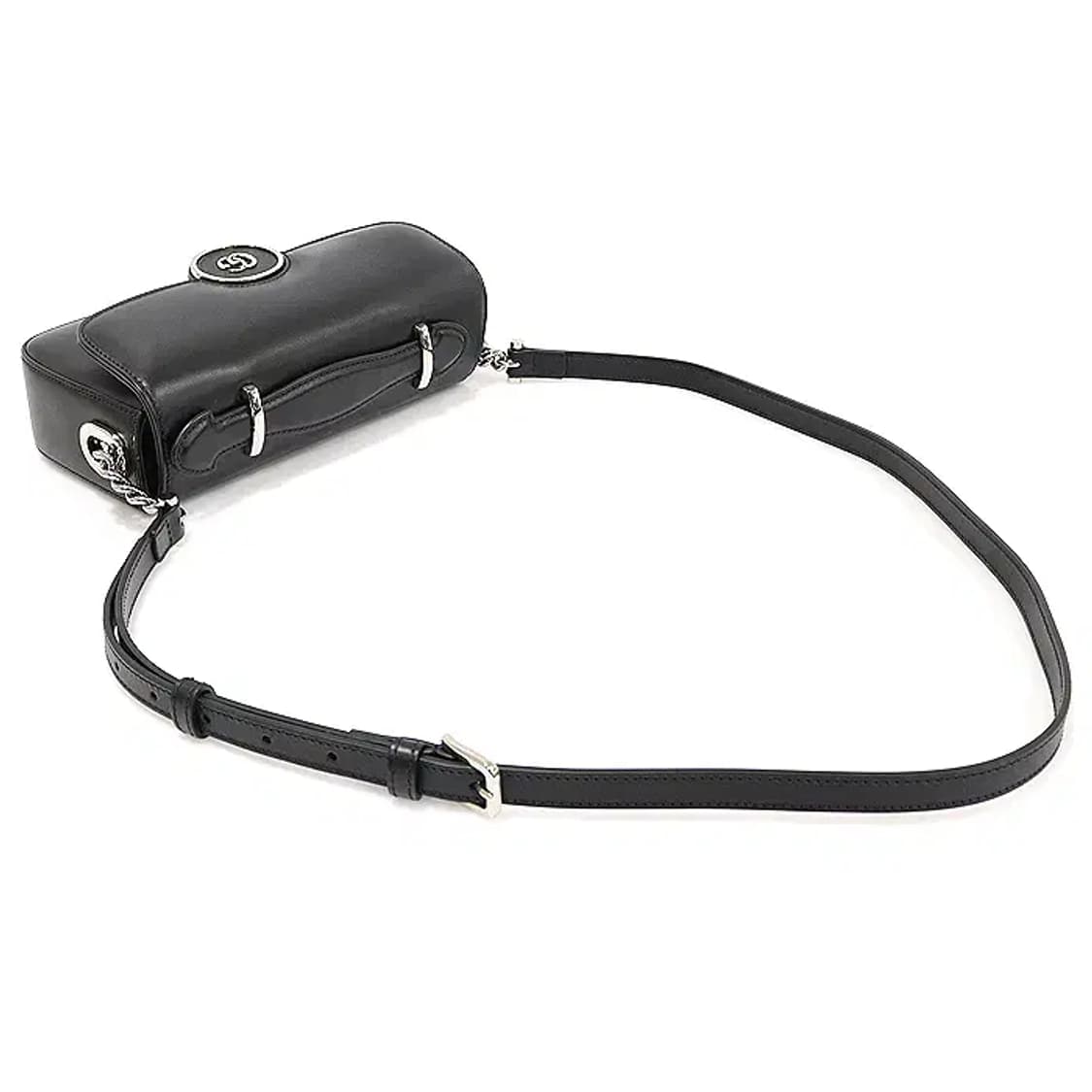 구찌 739722 블랙 레더 쁘띠 GG 미니 탑핸들 EP98509GU 상품이미지4