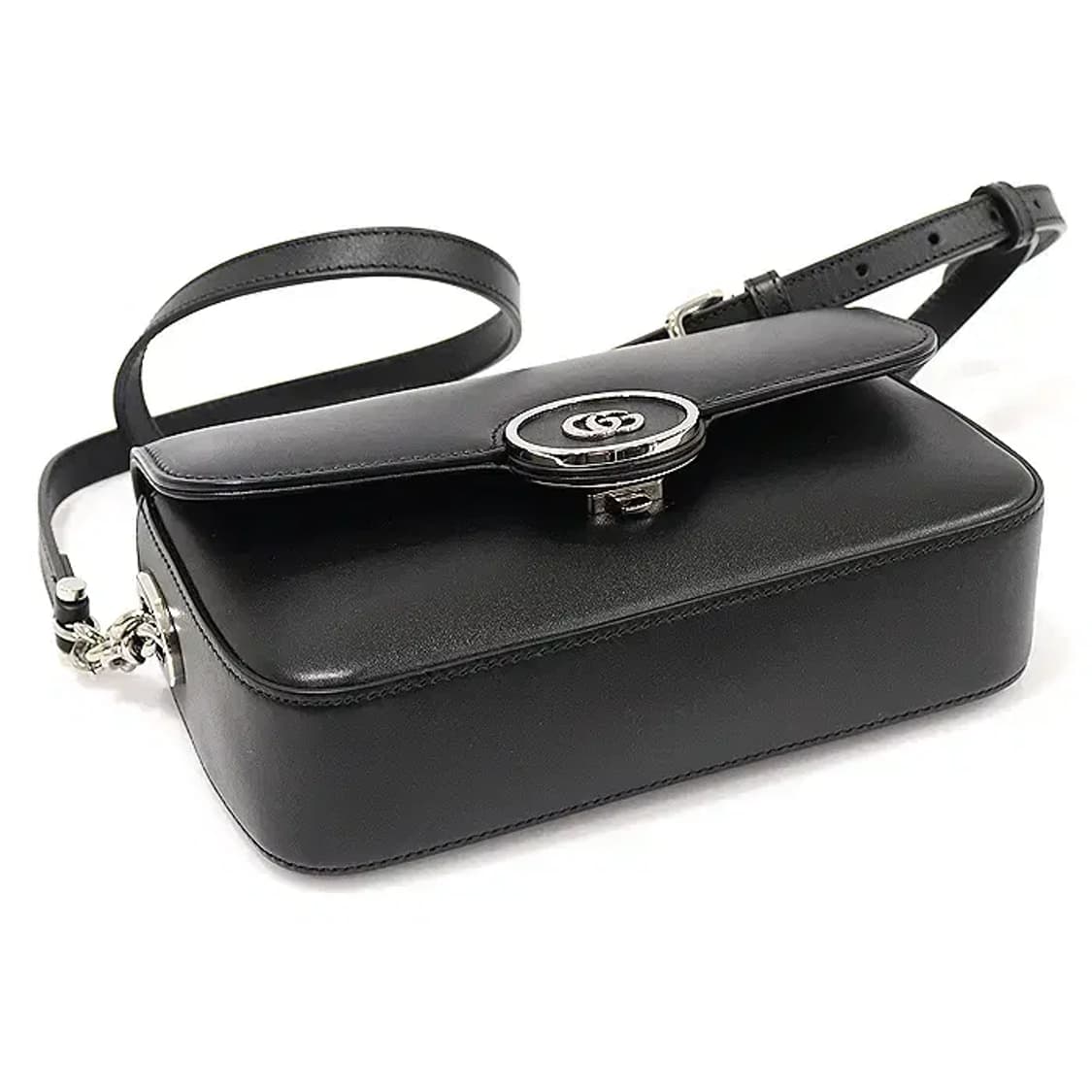 구찌 739722 블랙 레더 쁘띠 GG 미니 탑핸들 EP98509GU 상품이미지5