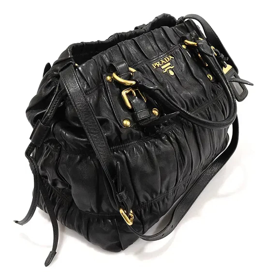 프라다 BN1788 블랙 나파 고프레 금장 레터링 EP50785PR 상품이미지2