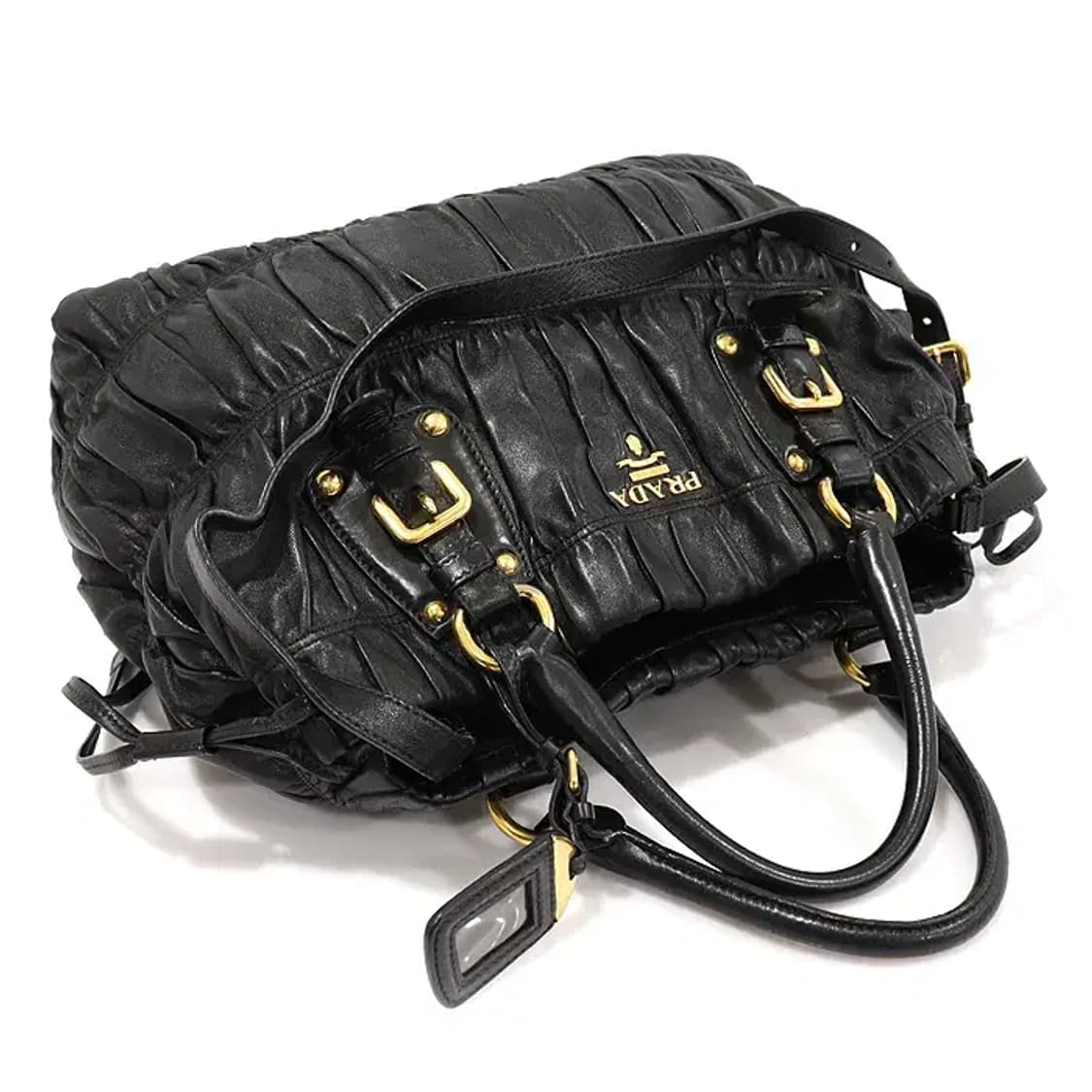 프라다 BN1788 블랙 나파 고프레 금장 레터링 EP50785PR 상품이미지3