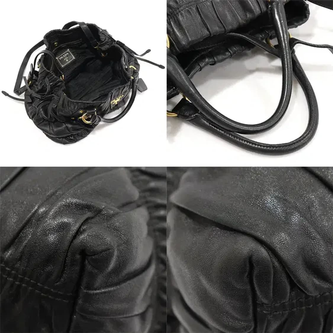 프라다 BN1788 블랙 나파 고프레 금장 레터링 EP50785PR 상품이미지5