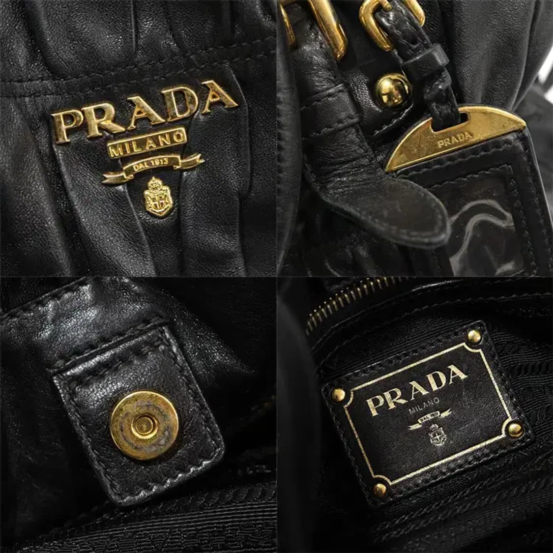프라다 BN1788 블랙 나파 고프레 금장 레터링 EP50785PR 상품이미지7
