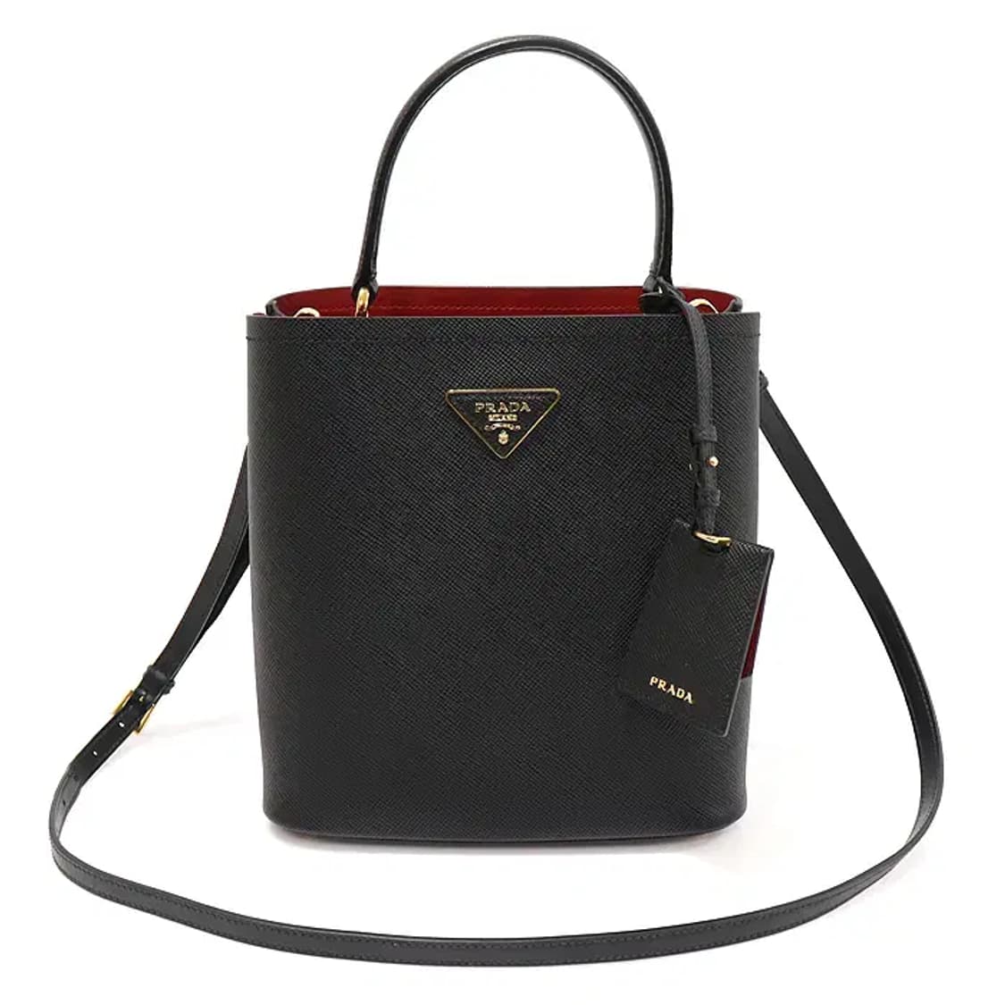 프라다 1BA212 블랙 사피아노 뀌르 파니에 미디움 EP14064PR 상품이미지1