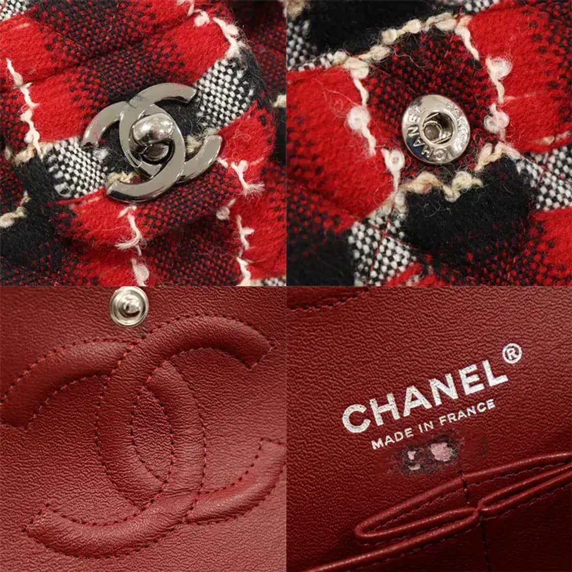 샤넬 A01112 트위드 은장 클래식 미듐 플랩 숄더백 CO39784CH 상품이미지7