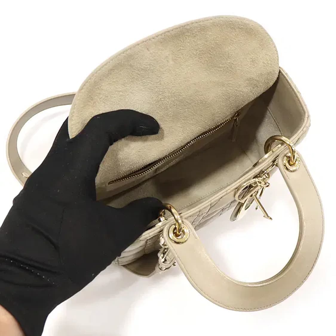 디올 M0538ONGE 샌드 램스킨 레이디 디올 스몰 CO29906CD 상품이미지4